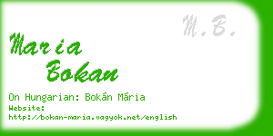 maria bokan business card