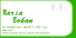 maria bokan business card